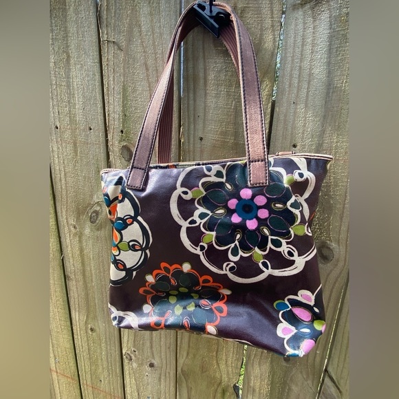 Vintage Fossil Key-per Floral Shoulder Bag​​ - Picture 6 of 7
